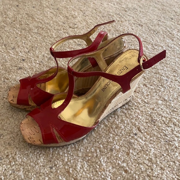 WOMENS ENZO ANGIOLINI RED HEEL - Picture 1 of 5